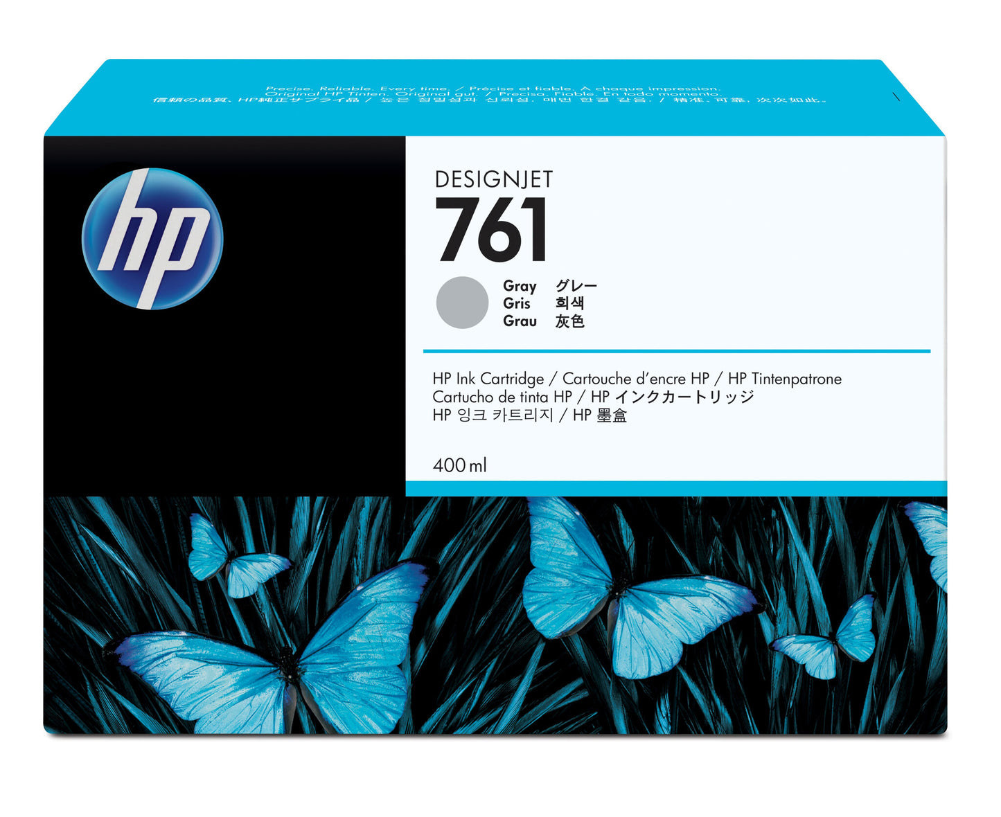 HP 761 400-ml Gray DesignJet Ink Cartridge