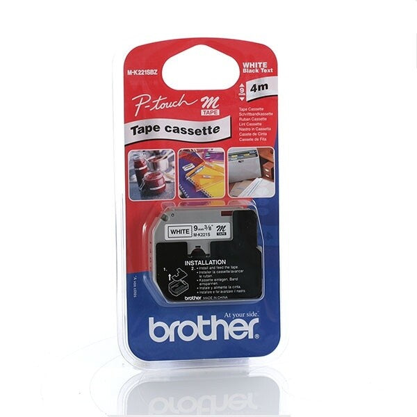 Brother M-K221SBZ label-making tape Black on white