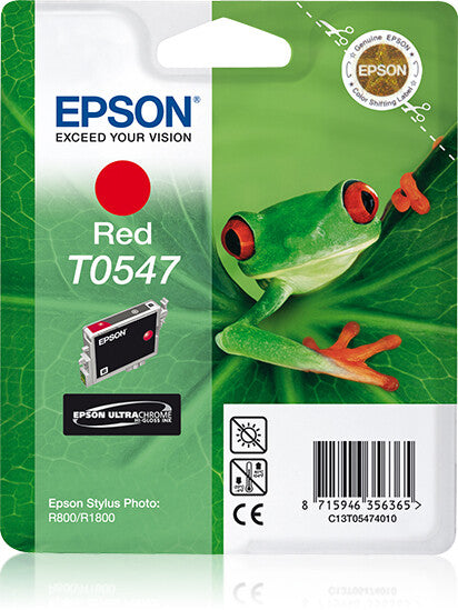 Epson Singlepack Red T0547 Ultra Chrome Hi-Gloss