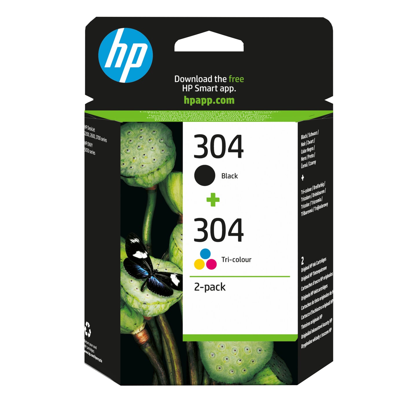HP 304 2-pack Black/Tri-color Original Ink Cartridges