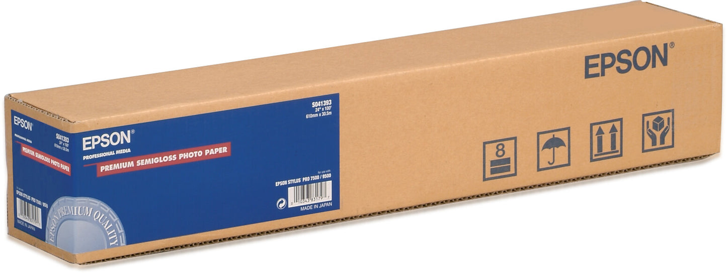 Epson Premium Semigloss Photo Paper Roll, 24" x 30,5 m, 160g/m²