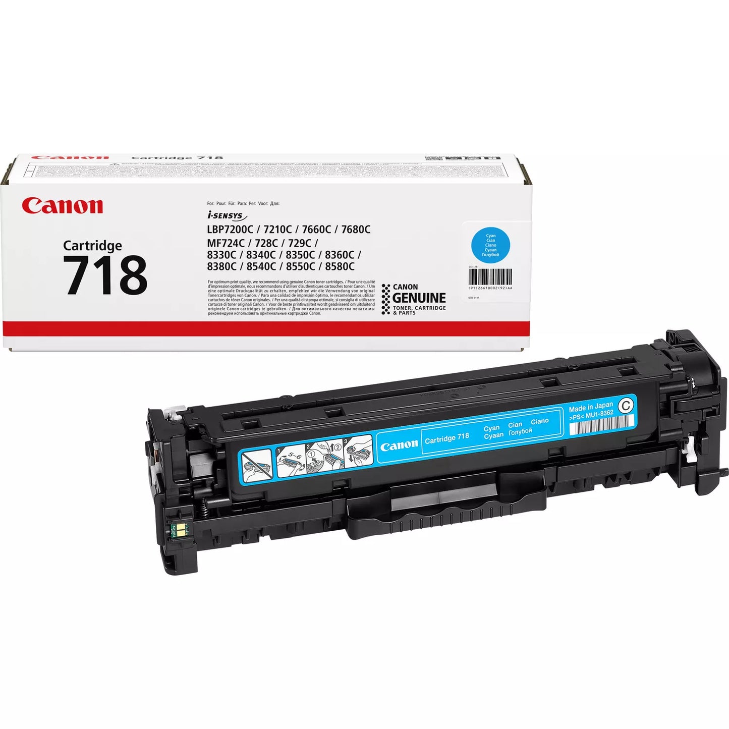 CANON 8350 TONER 2.9K CARTRIDGE CYAN, 2661B002AA