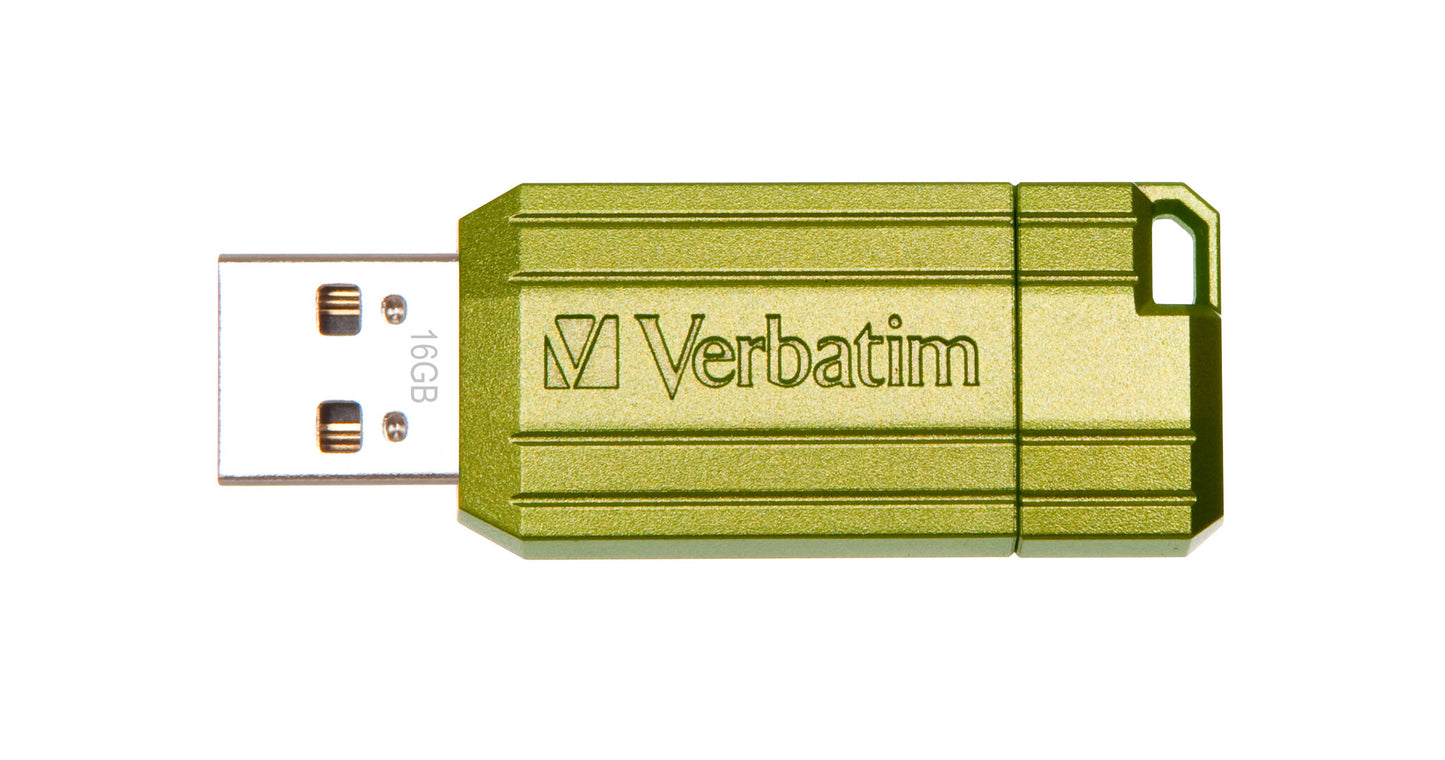 Verbatim PinStripe - USB Drive 16 GB - Eucalyptus Green