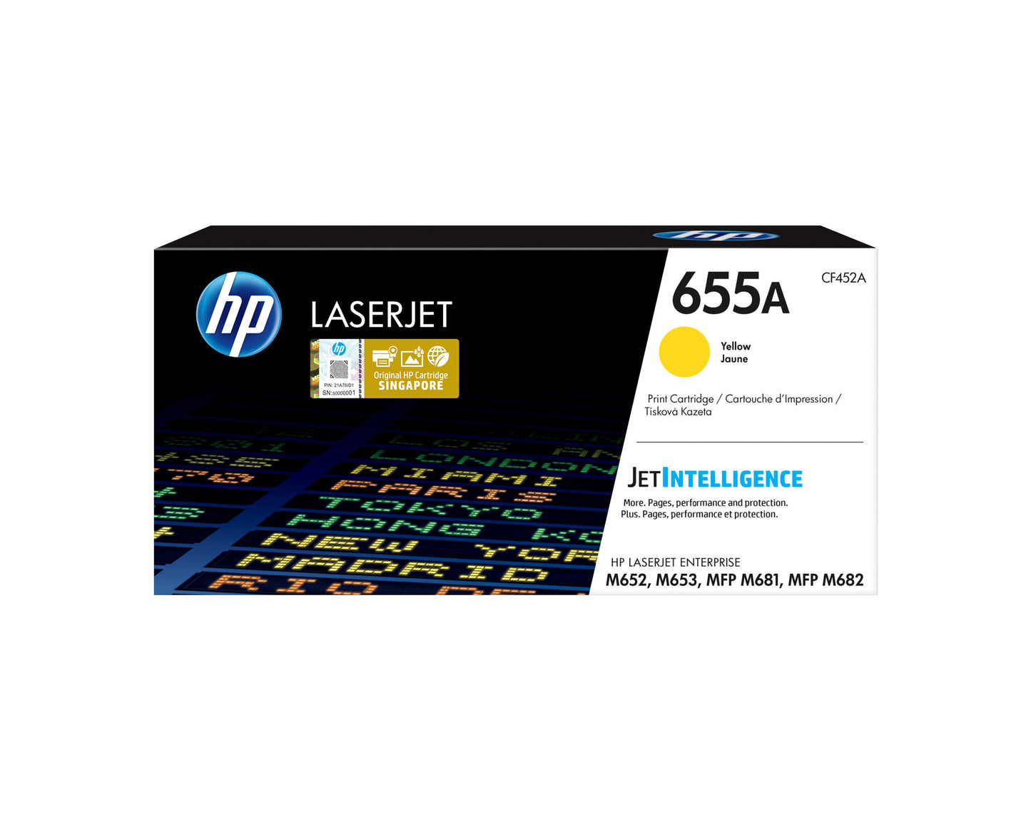 HP 655A Yellow Original LaserJet Toner Cartridge