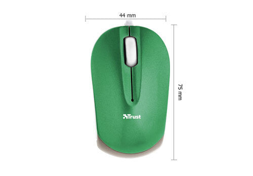 Trust Micro - Green mouse USB Type-A Optical
