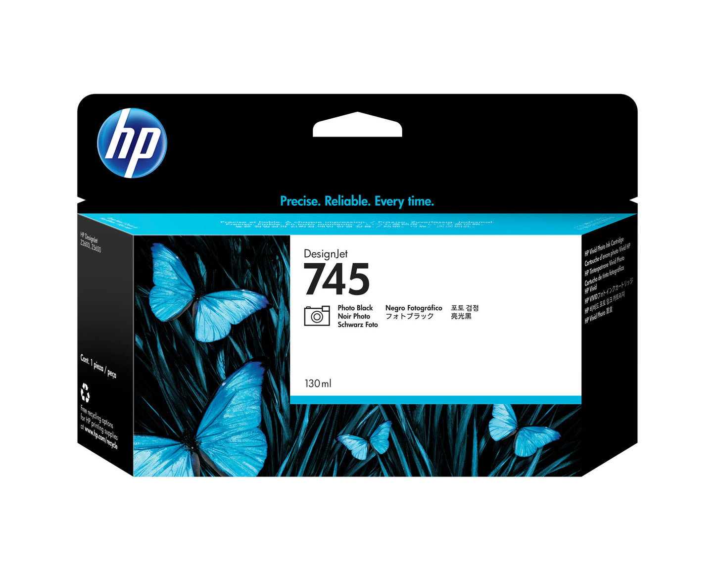 HP 745 130-ml DesignJet Photo Black Ink Cartridge