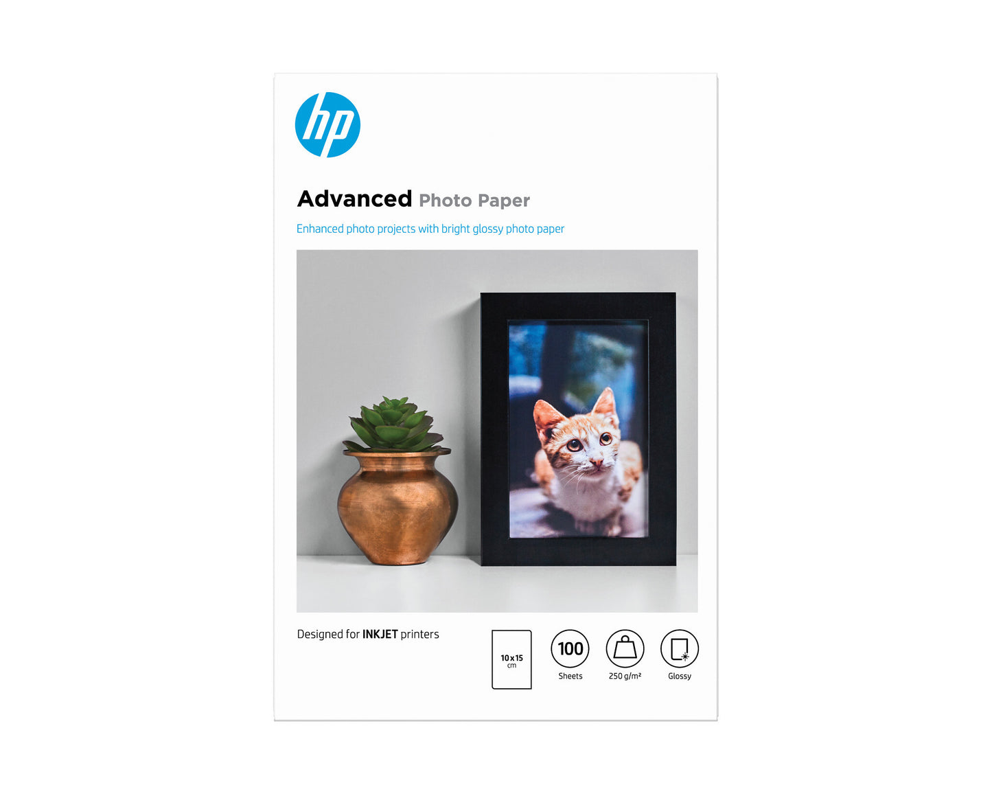 HP Advanced Glossy Photo Paper-100 sht/10 x 15 cm borderless