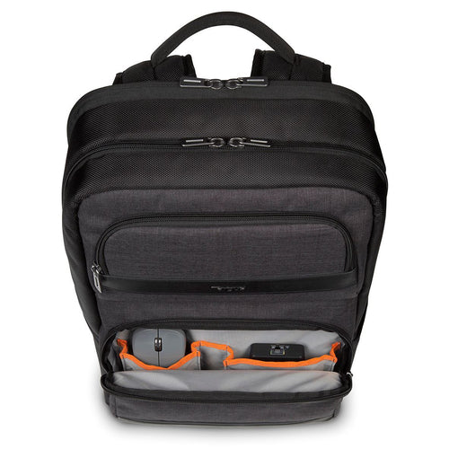 Targus CitySmart backpack Casual backpack Black, Grey Faux leather, Polyurethane (PU)