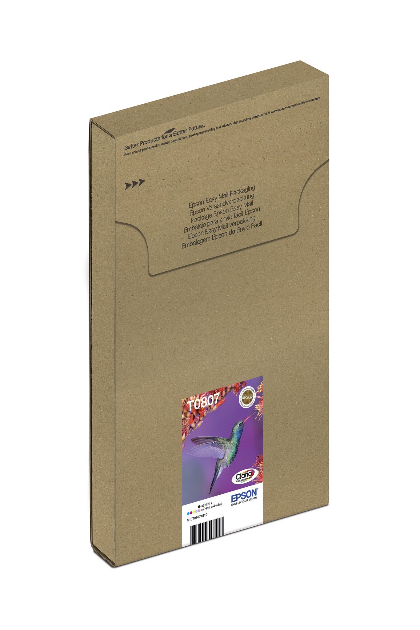 Epson Hummingbird Multipack 6-colours T0807 Claria Photographic Ink EasyMail Pack