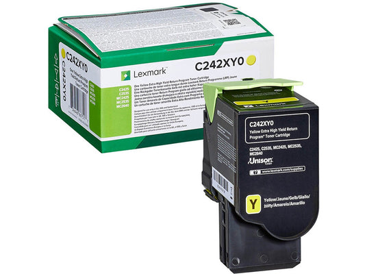 Lexmark C242XY0 toner cartridge 1 pc(s) Original Yellow