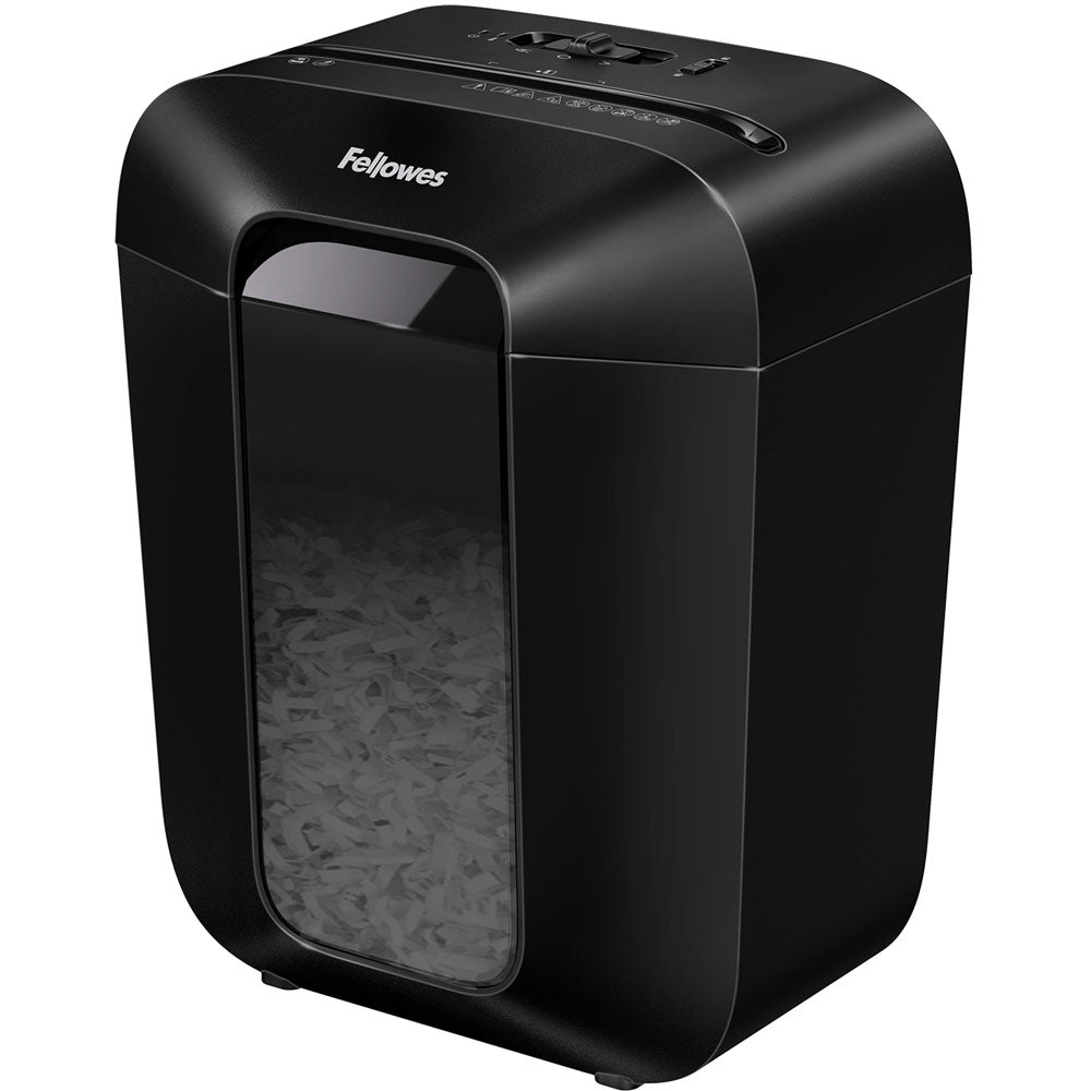 Fellowes LX Series Paper Shredder LX50 9 Sheet Cross Cut Shredder with 17 Litre Bin High Security P4 Black