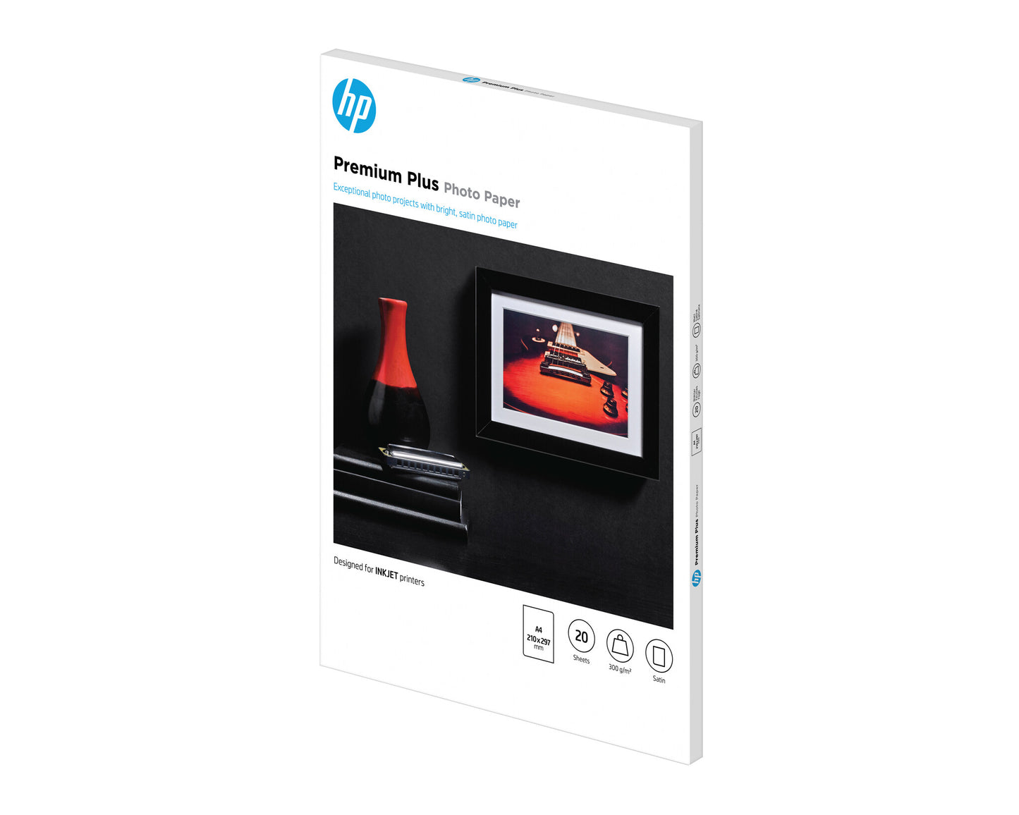 HP Premium Plus Photo Paper, Satin, 300 g/m2, A4 (210 x 297 mm), 20 sheets