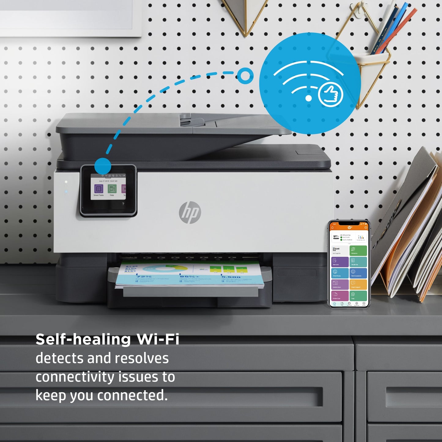 HP OfficeJet Pro 9010e Wireless All-in-One Color Printer, Instant Ink; Two-sided printing