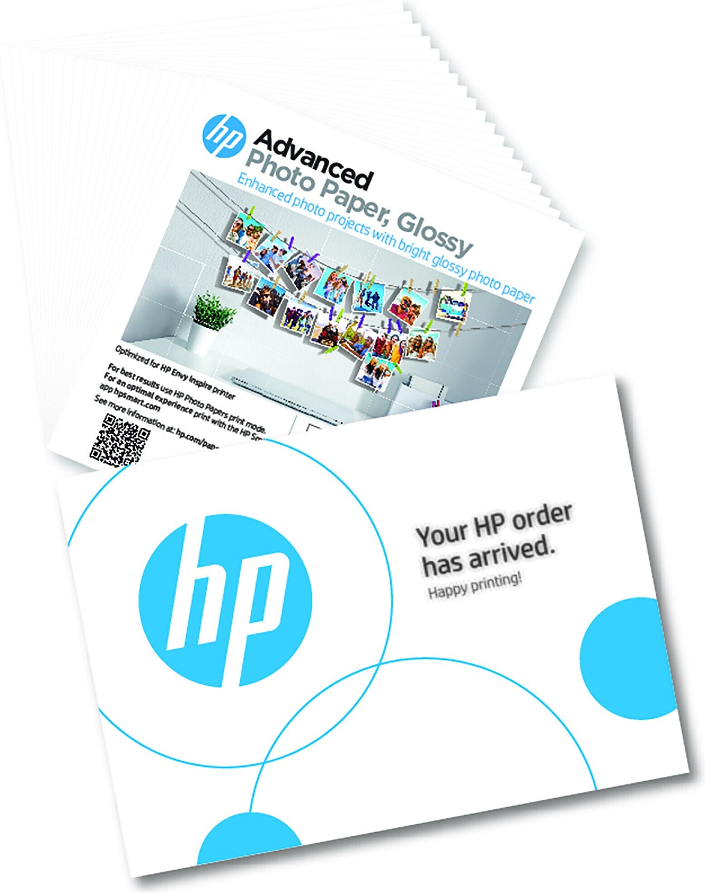 HP Advanced Photo Paper Glossy 65 lb 5 x 5 in. (127 x 127 mm) 20 sheets