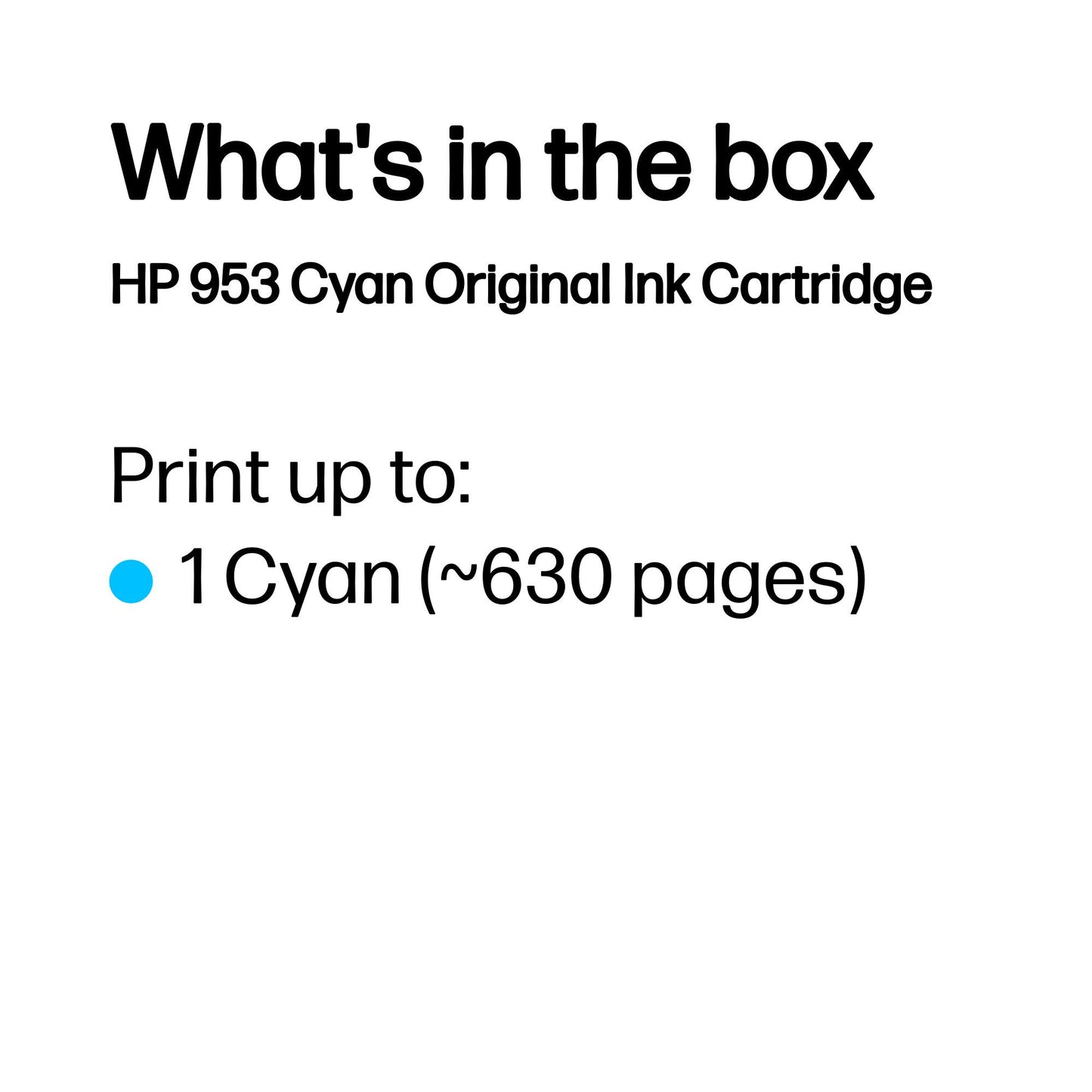 HP 953 Cyan Original Ink Cartridge