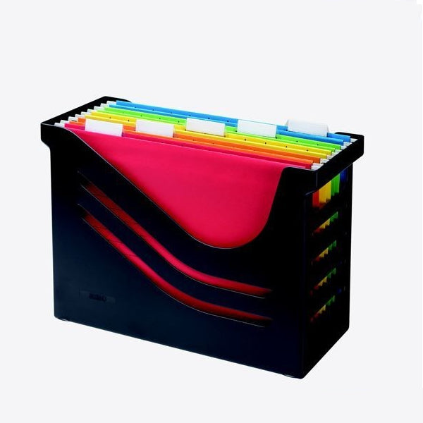 Jalema Recycled Office Box with 5 Suspension Files A4 Black A658026998