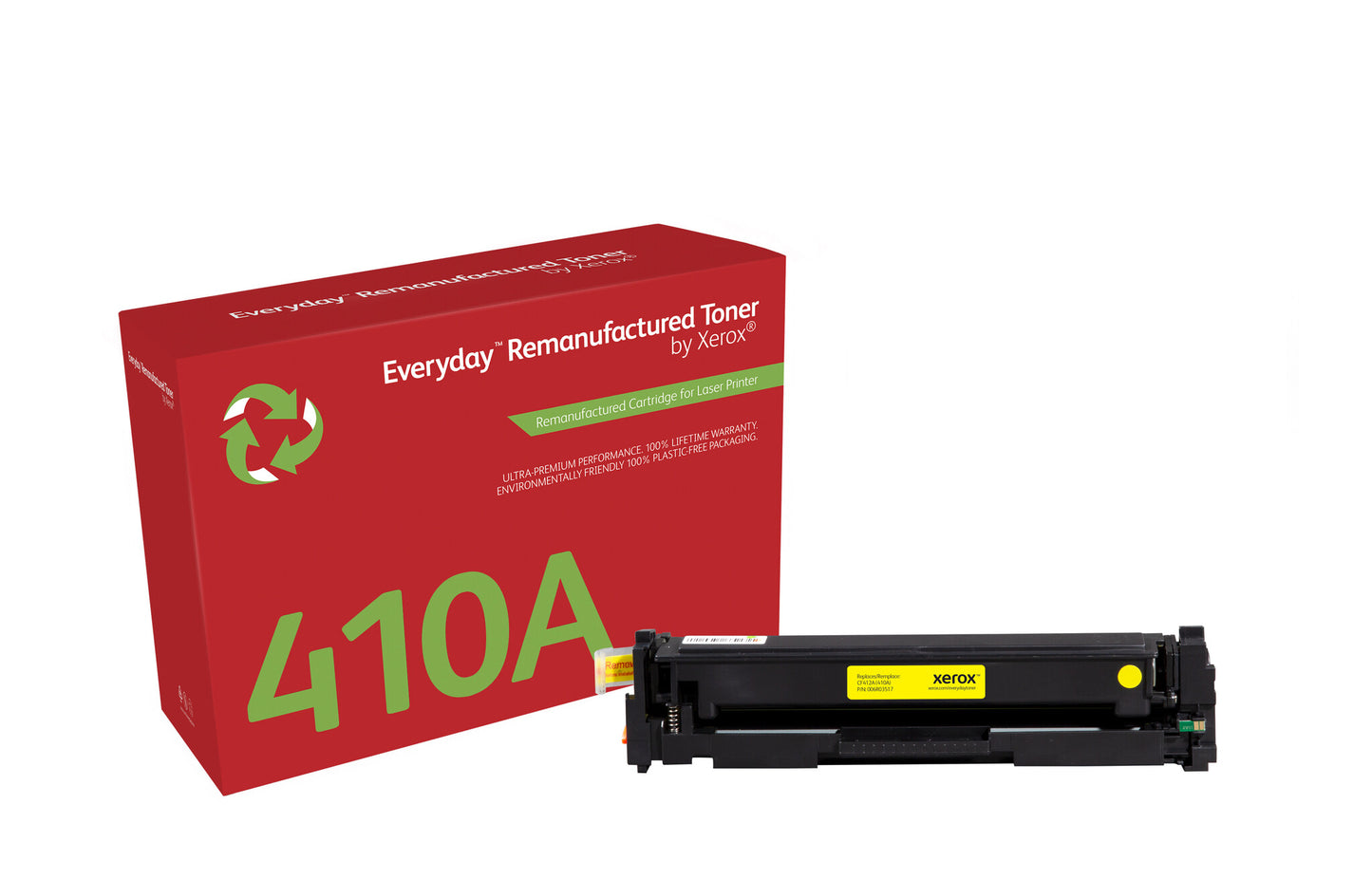 Everyday™ Yellow Remanufactured Toner by Xerox compatible with HP 410A (CF412A), Standard capacity