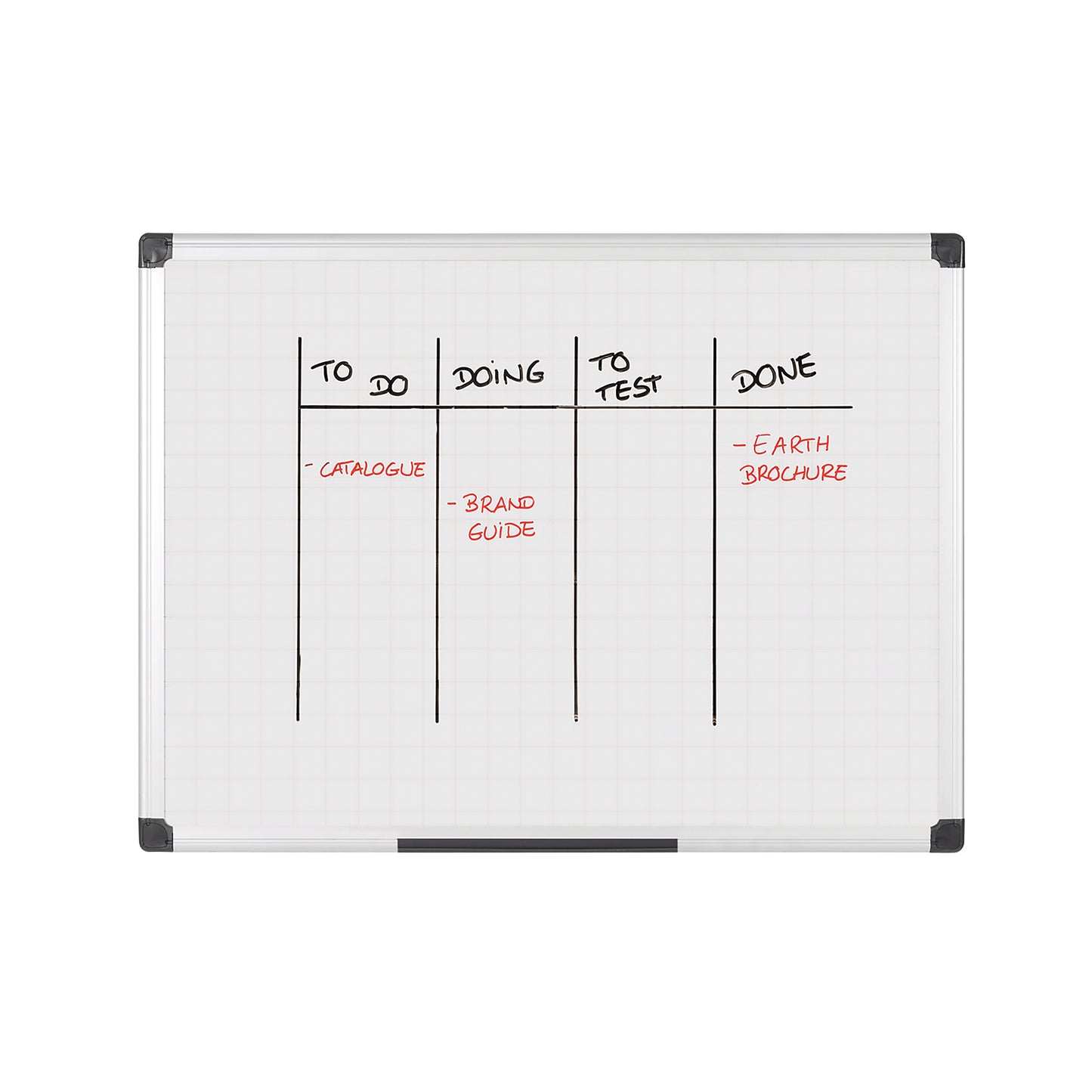 Bi-Office Maya Magnetic Whiteboard Gridded 900x600mm MA0347170
