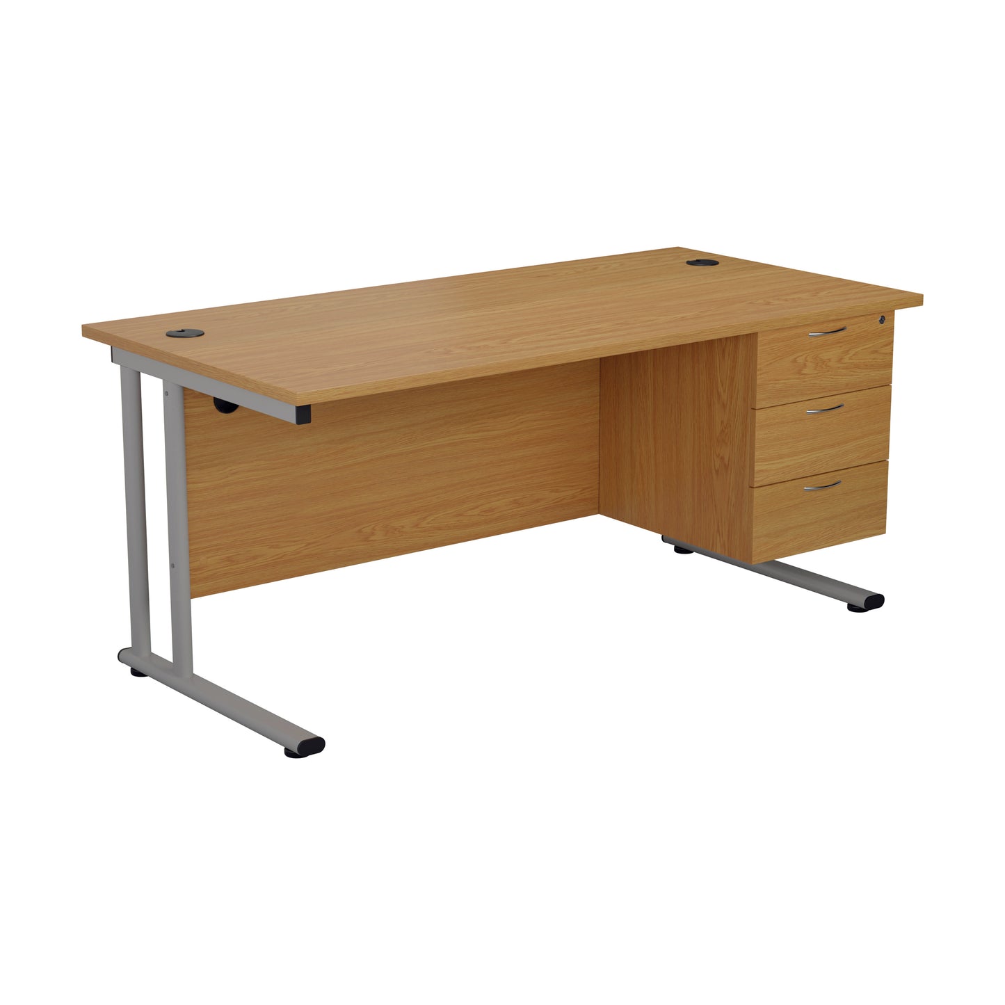 Jemini 3 Drawer Fixed Pedestal 400x655x495mm Nova Oak KF74421