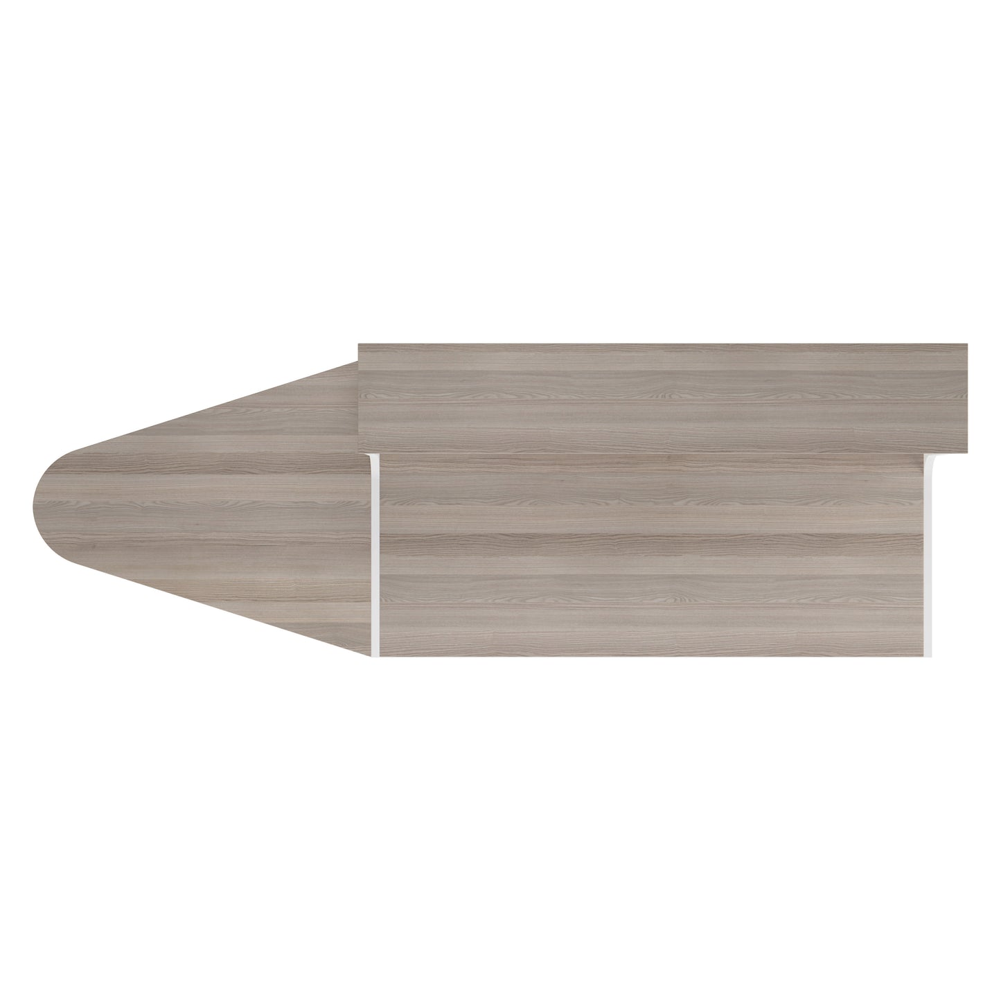 Jemini Reception Unit with Extension 1600x800x740mm Grey Oak/White KF818467
