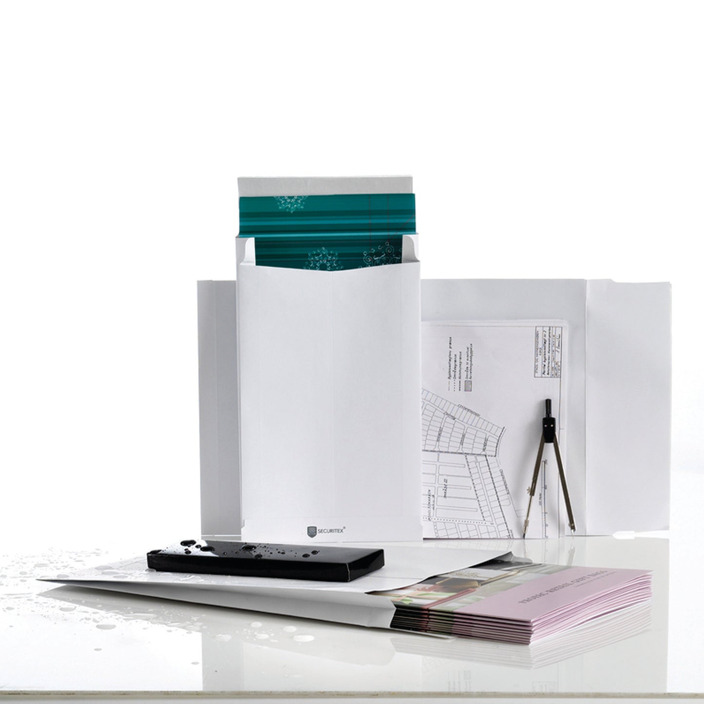 Securitex C4 Envelope Gusset Pocket Tear Resistant 38mm 130gsm White (Pack of 50) 8350206