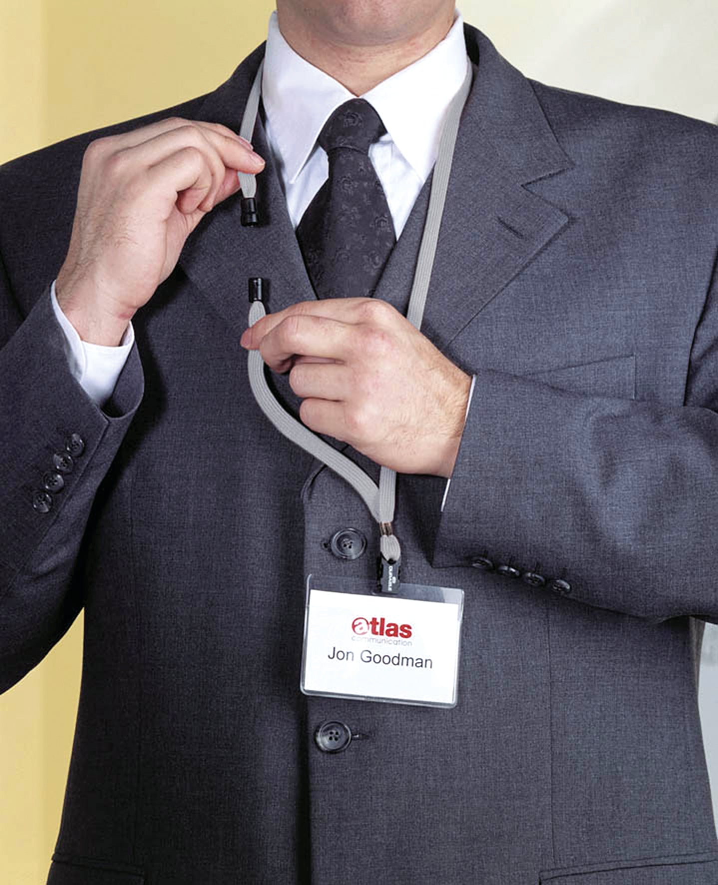 Durable Textile Name Badge Lanyard with Safety Release 10mm Grey (Pack of 10) 8119/10