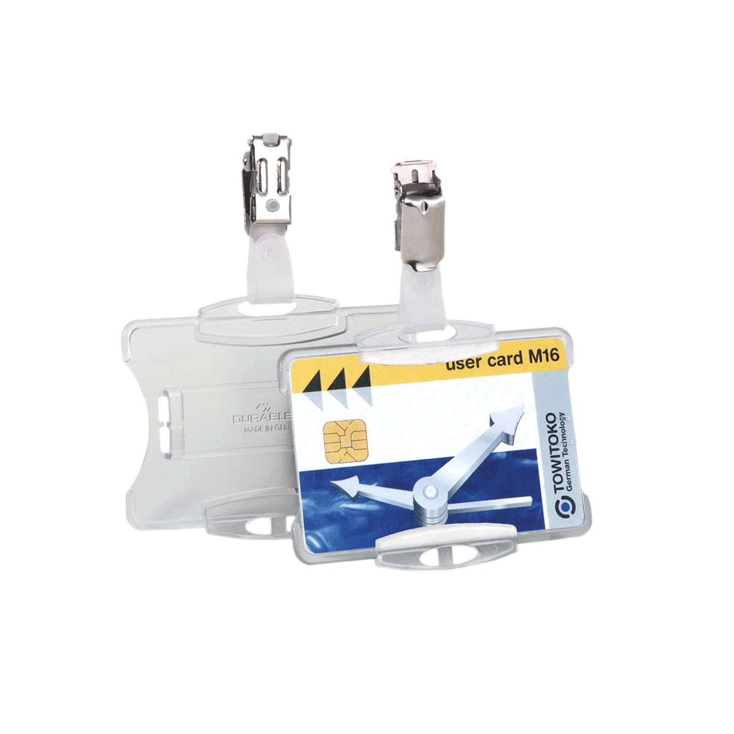 Durable Security Pass Holder with Clip 54x85mm Clear (Pack of 25) 8118/19