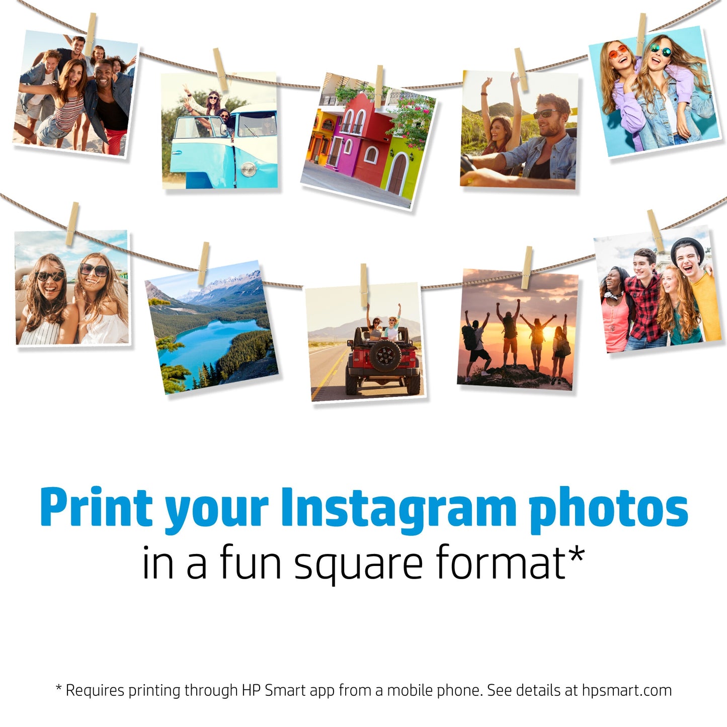 HP Advanced Photo Paper, Glossy, 65 lb, 5 x 5 in. (127 x 127 mm), 20 sheets