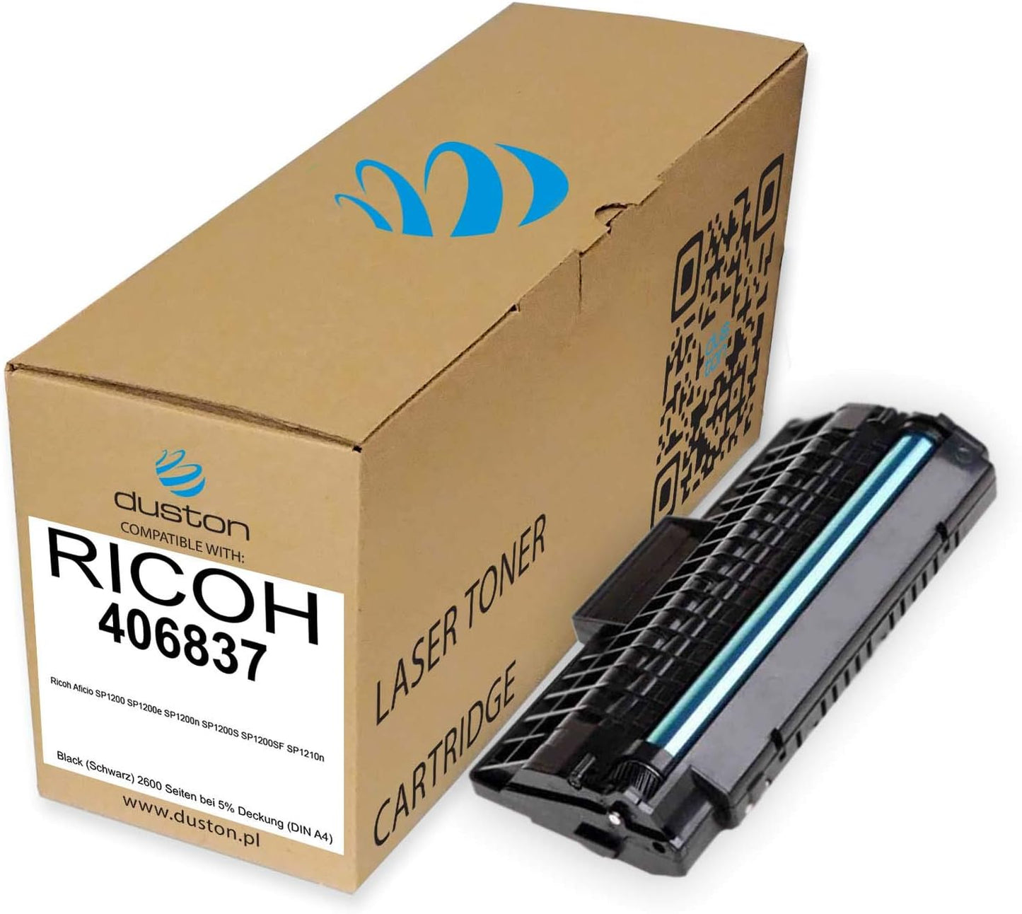 Ricoh Black Toner Print Cartridge, 2600 pages