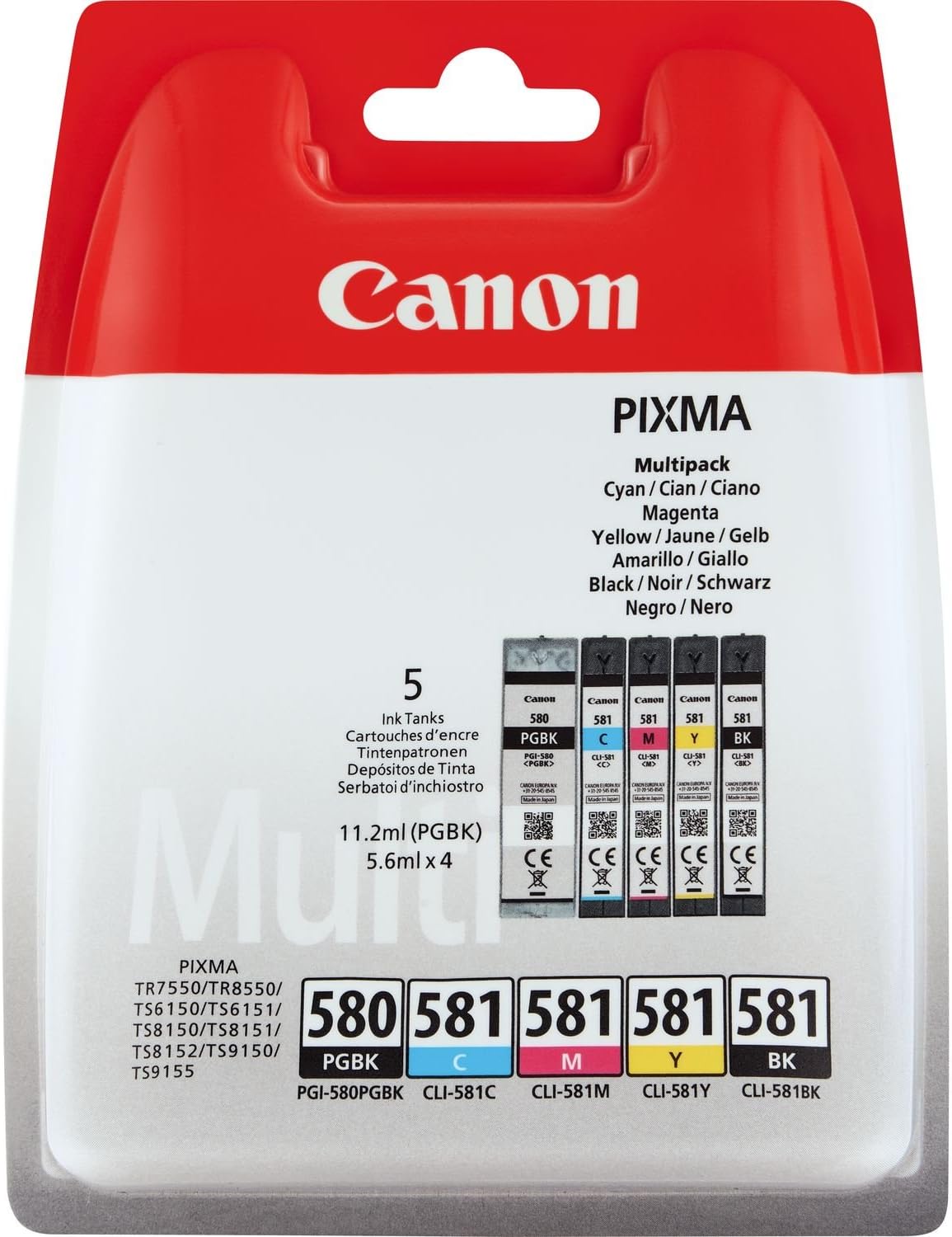 KODAK COMPAT CANON PGI-580XL Black, CLI-581 XL B,C,M,Y