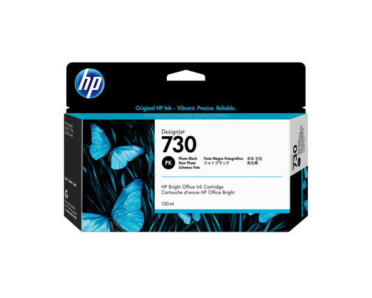 HP 730 130-ml Photo Black DesignJet Ink Cartridge