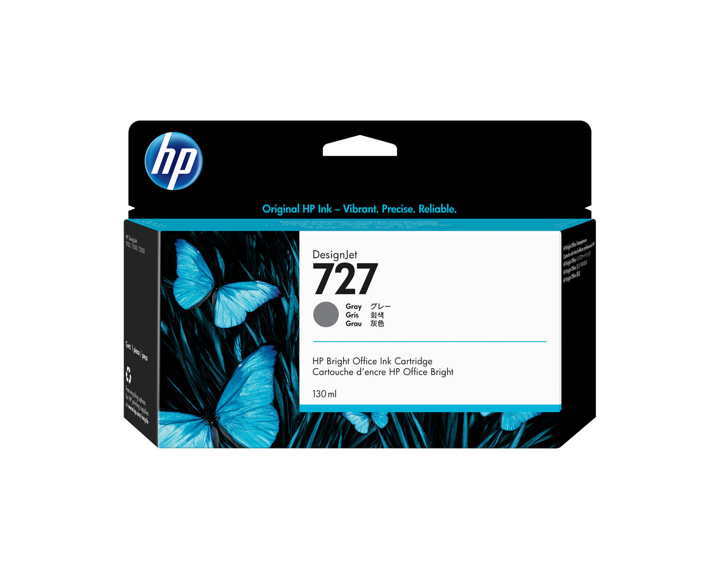 HP 727 130-ml Gray DesignJet Ink Cartridge