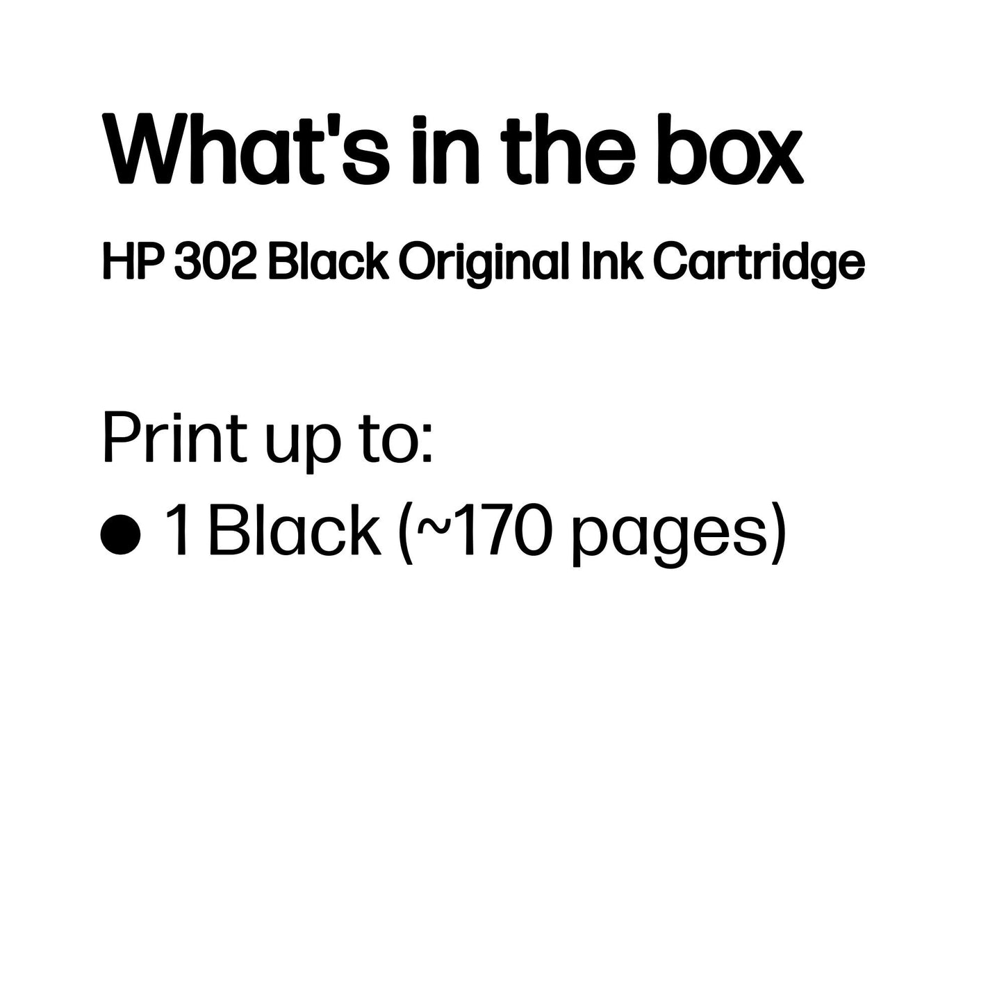 HP 302 Black Original Ink Cartridge