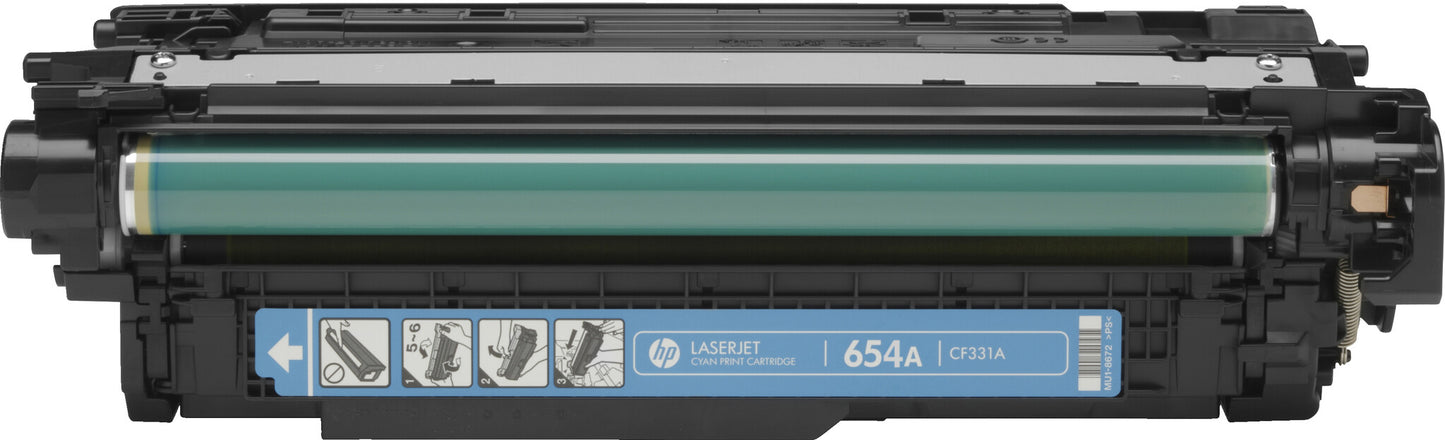 HP 654A Cyan Original LaserJet Toner Cartridge