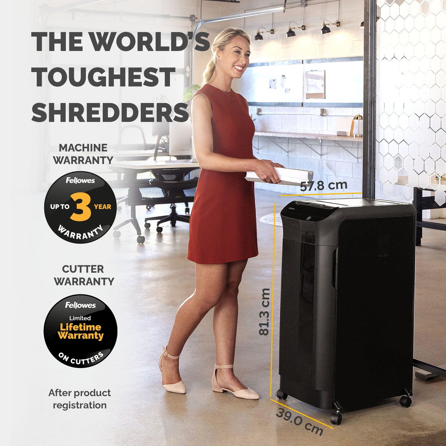 Fellowes AutoMax 350C paper shredder Cross shredding 60 dB 23 cm Black