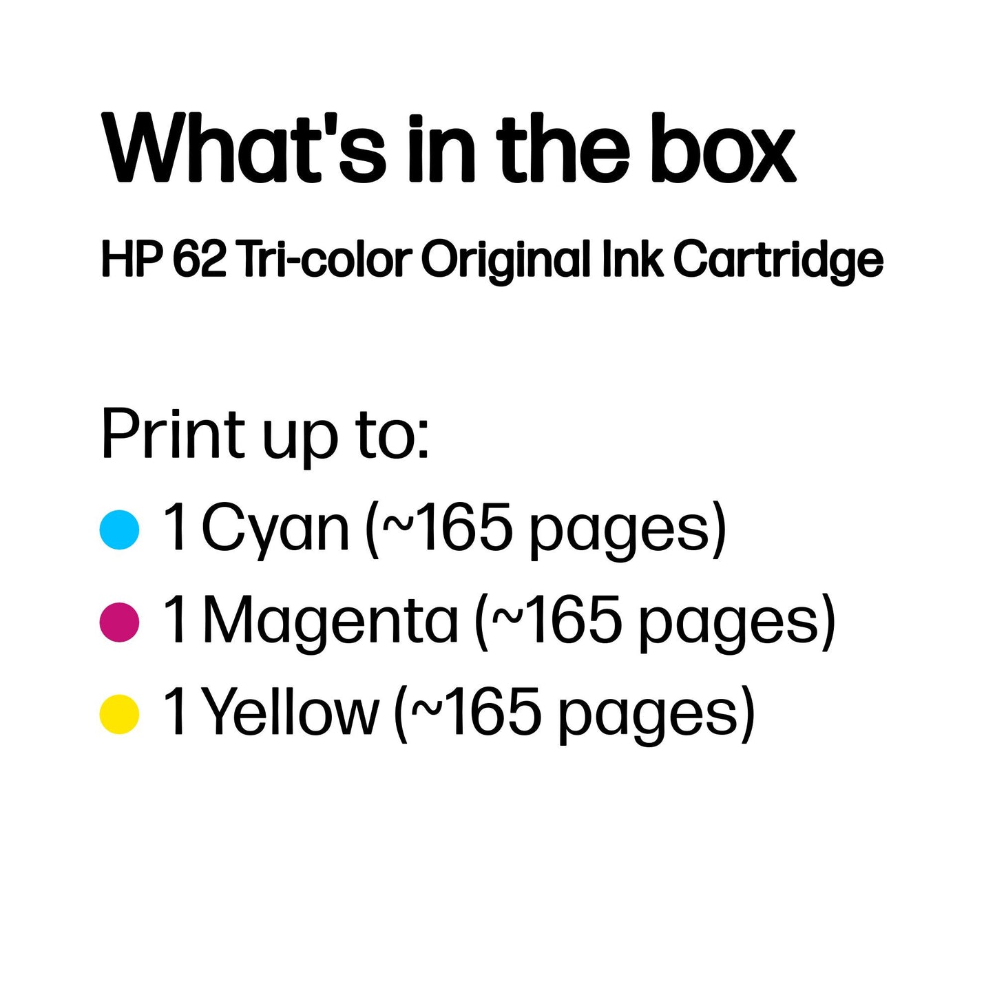 HP 62 Tri-color Original Ink Cartridge