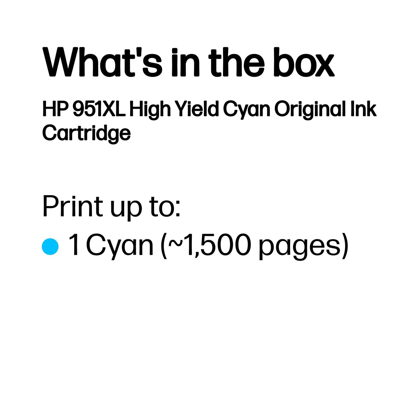 HP 951XL High Yield Cyan Original Ink Cartridge