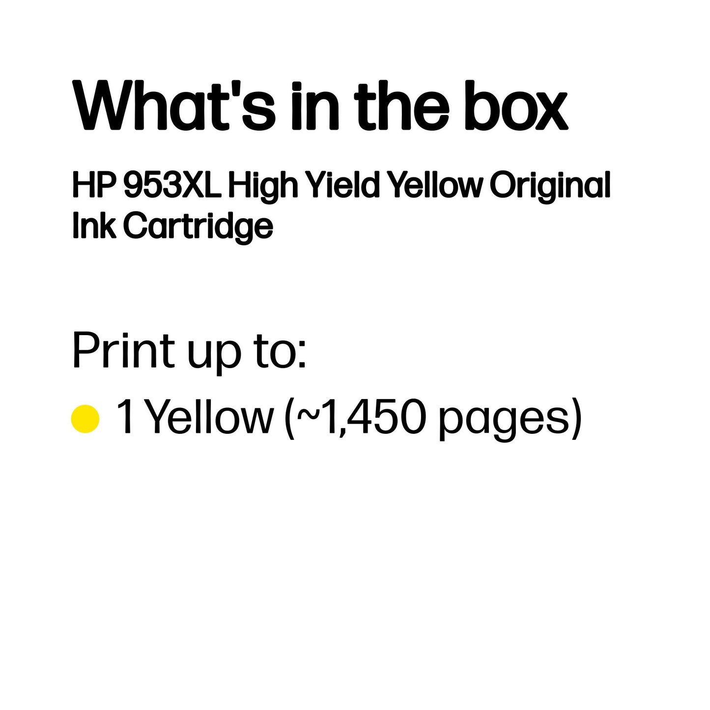 HP 953XL High Yield Yellow Original Ink Cartridge