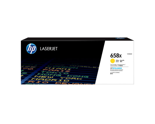 HP 658X High Yield Yellow Original LaserJet Toner Cartridge