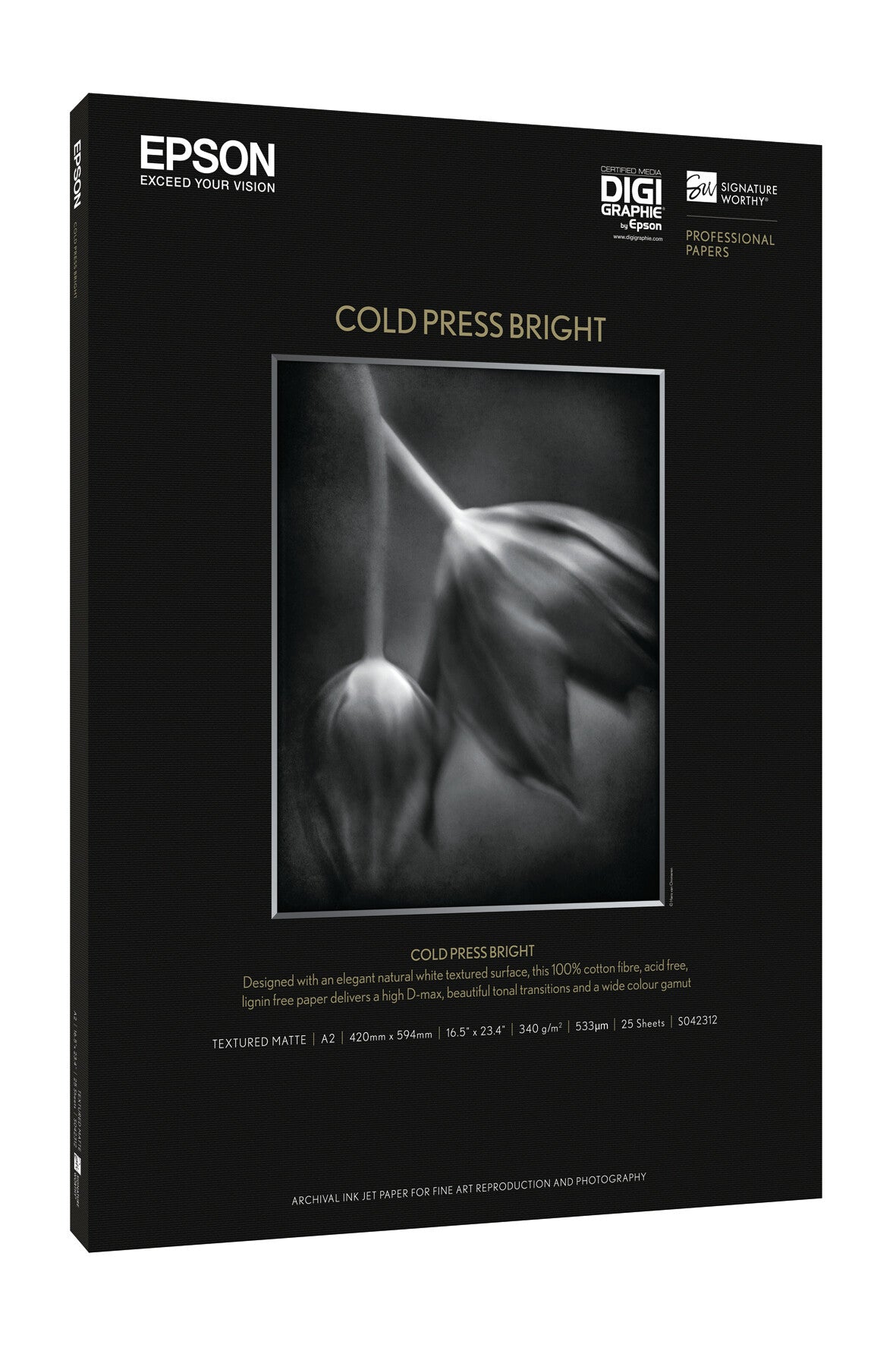 Epson Cold Press Bright, A3+, 25 Sheets