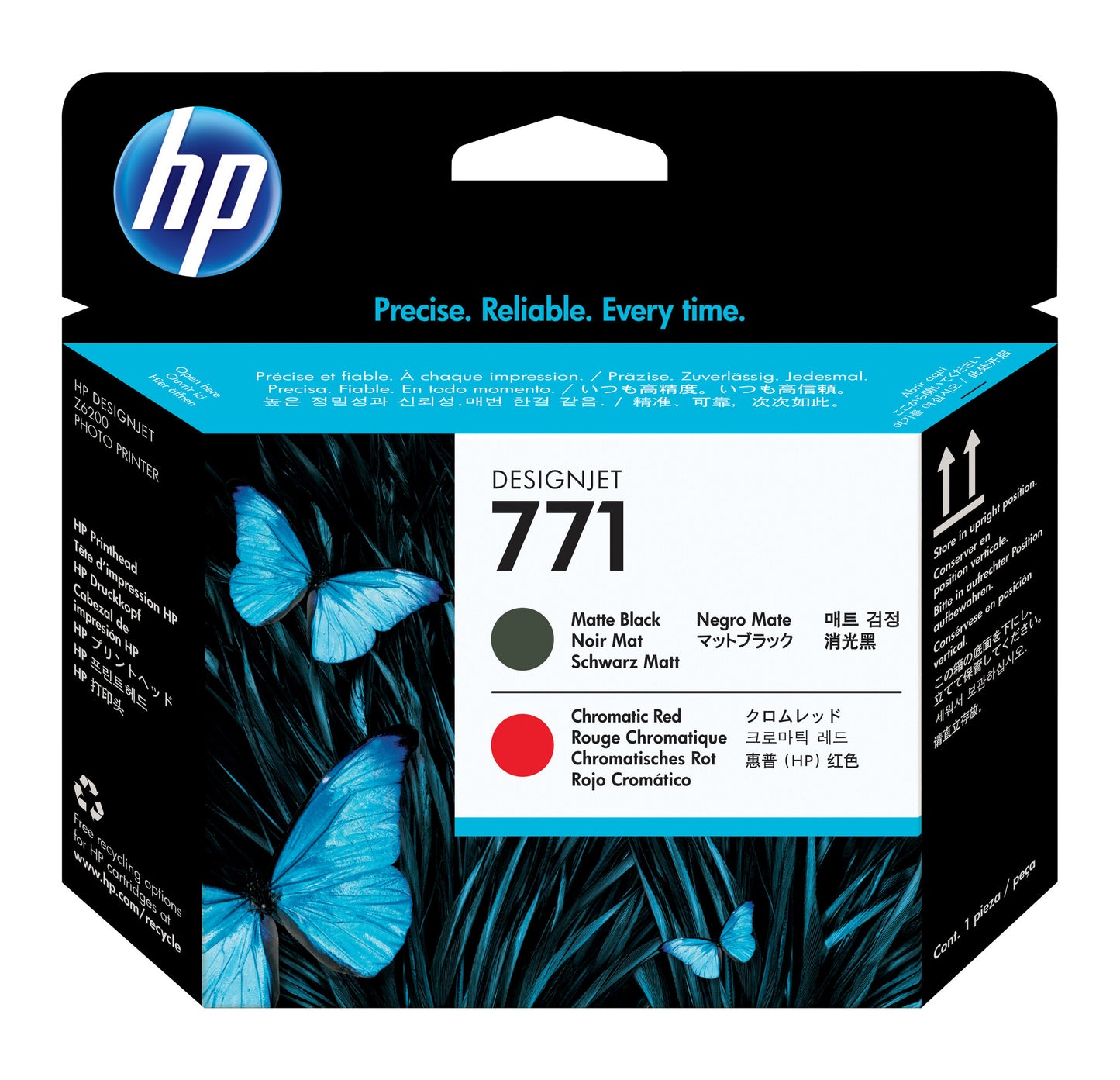 HP 771 Matte Black/Chromatic Red DesignJet Printhead print head Inkjet