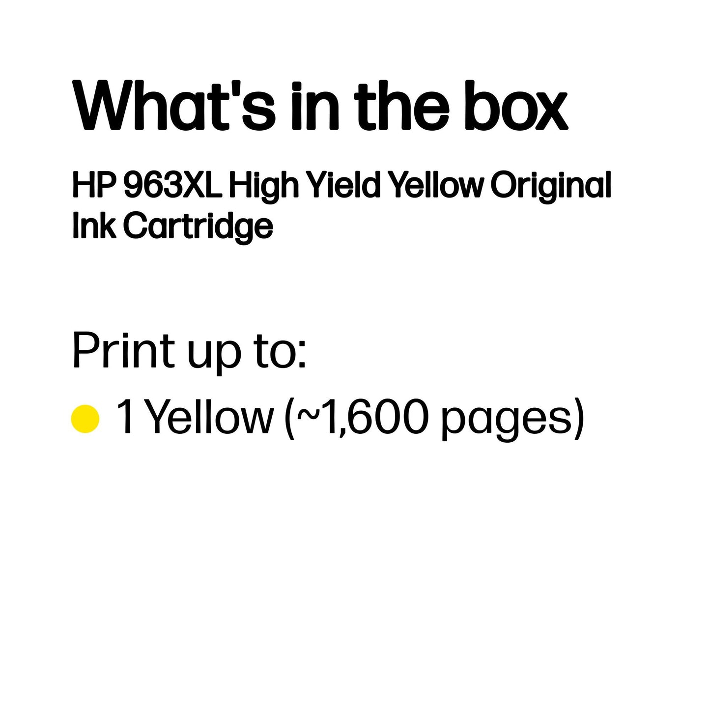 HP 963XL High Yield Yellow Original Ink Cartridge