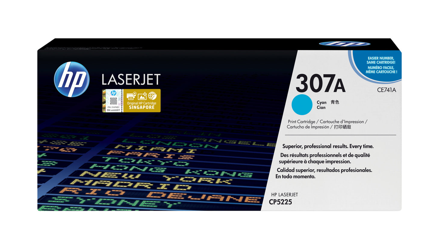 HP 307A Cyan Original LaserJet Toner Cartridge