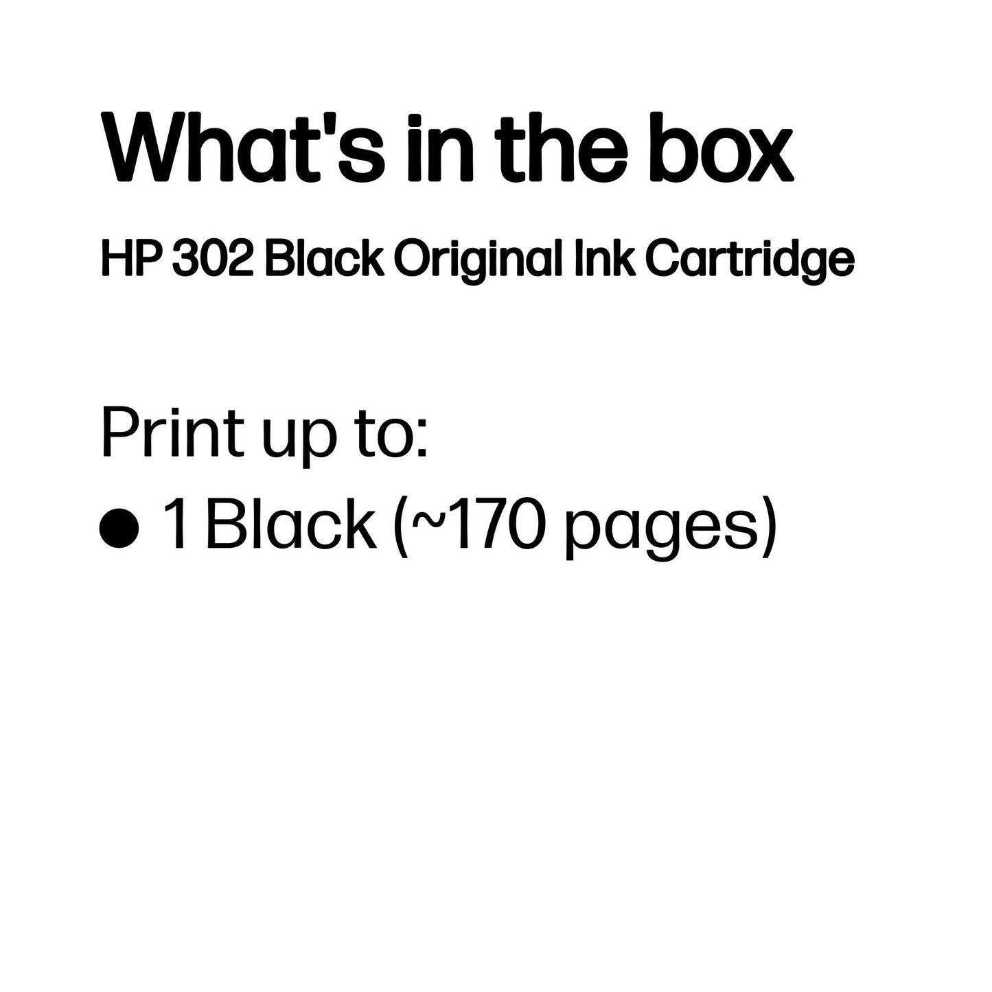 HP 302 Black Original Ink Cartridge