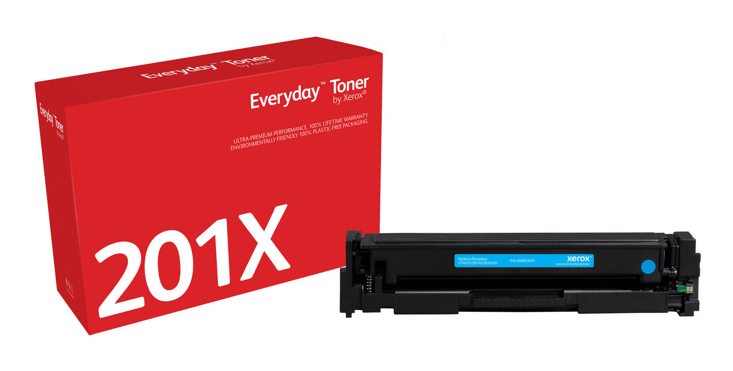Everyday ™ Cyan Toner by Xerox compatible with HP 201X (CF401X/ CRG-045HC), High capacity