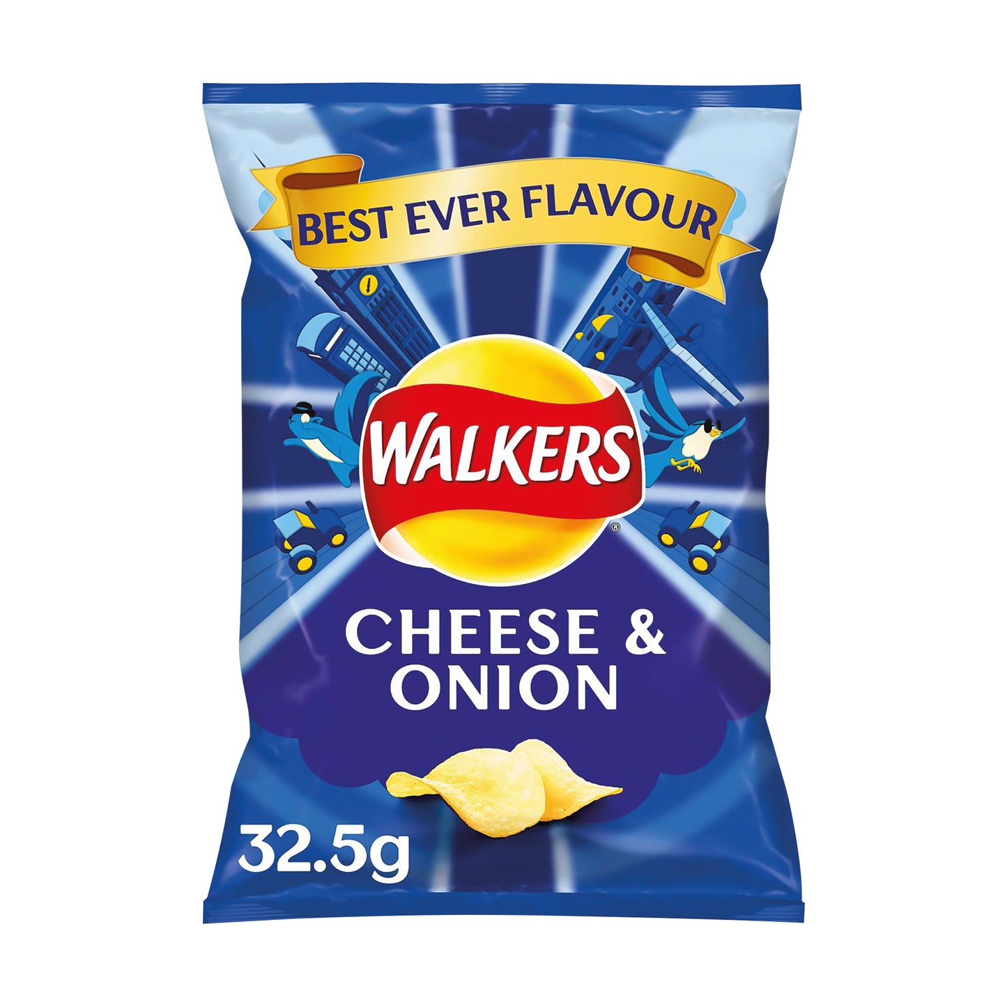 Walkers Cheese and Onion Crisps 32.5g (Pack of 32) 121796