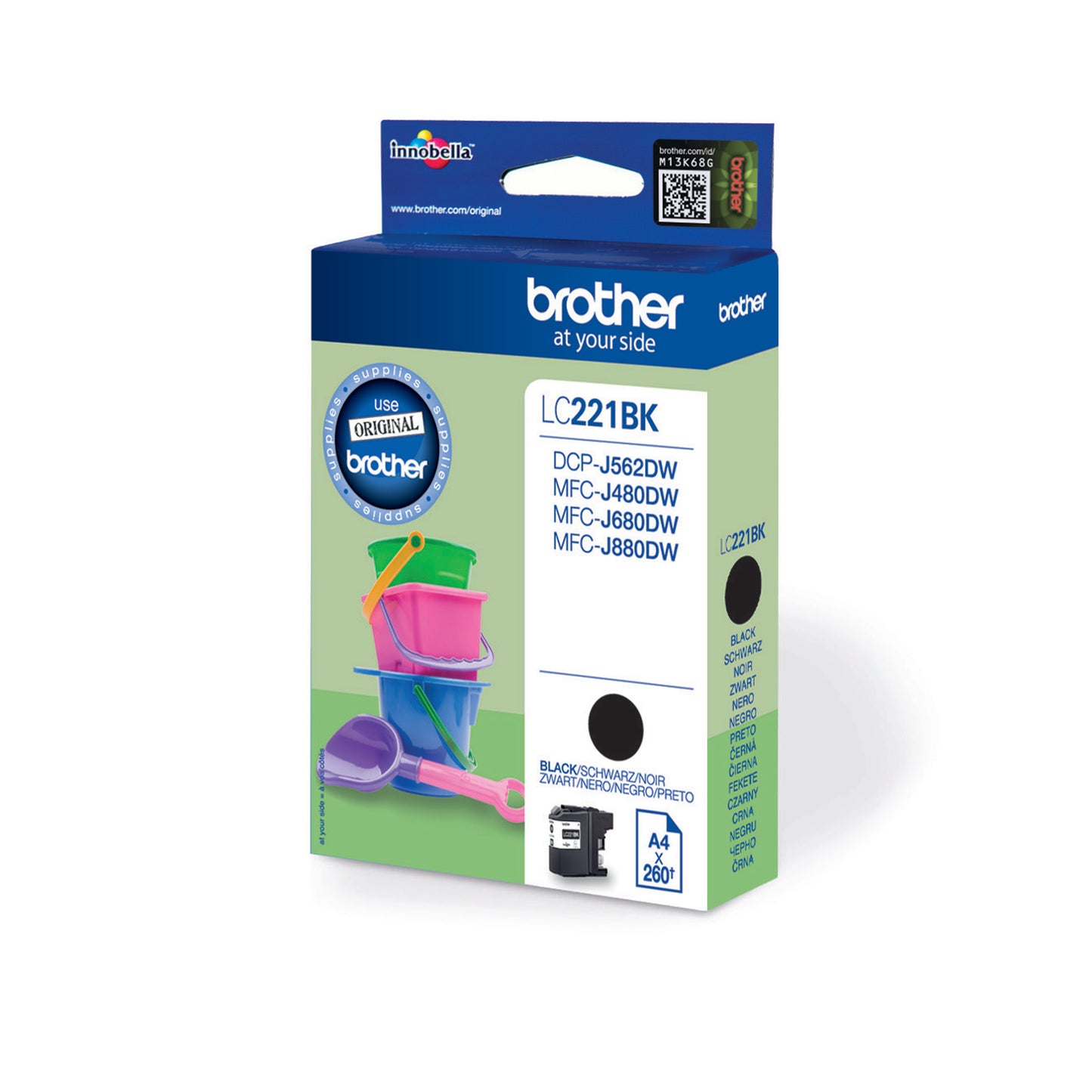Brother LC221BK ink cartridge 1 pc(s) Original Black
