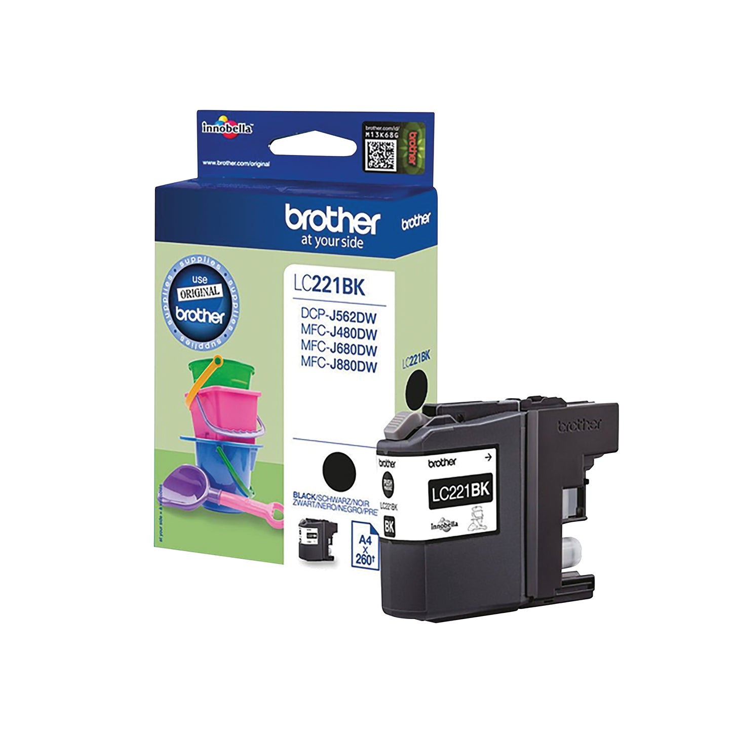 Brother LC221BK ink cartridge 1 pc(s) Original Black