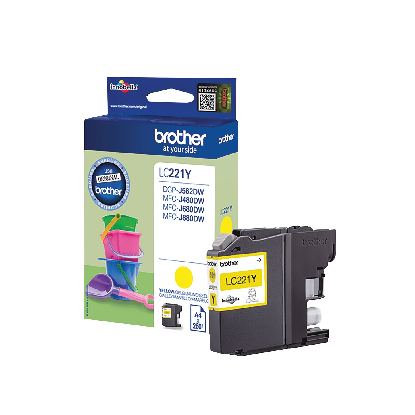 Brother LC221Y ink cartridge 1 pc(s) Original Yellow