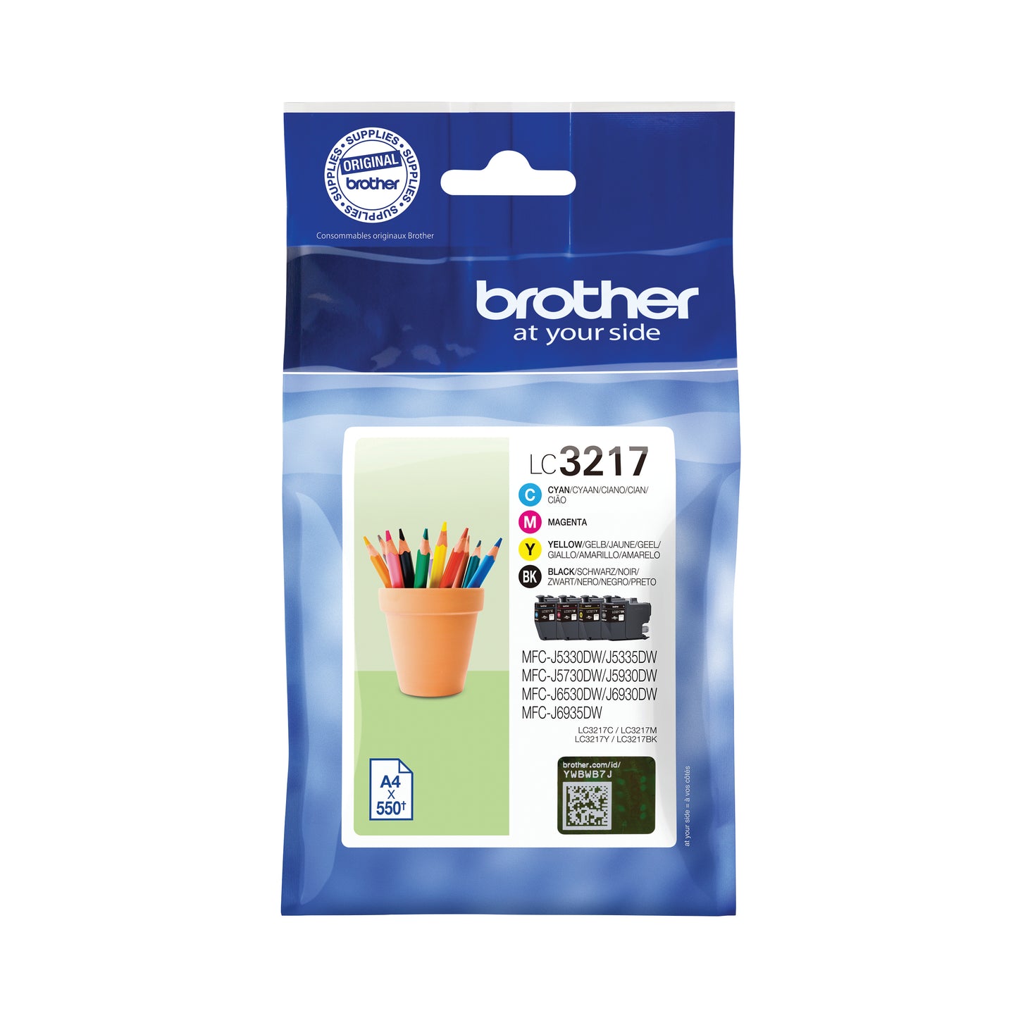 Brother LC3217VAL ink cartridge 4 pc(s) Original Black, Cyan, Magenta, Yellow